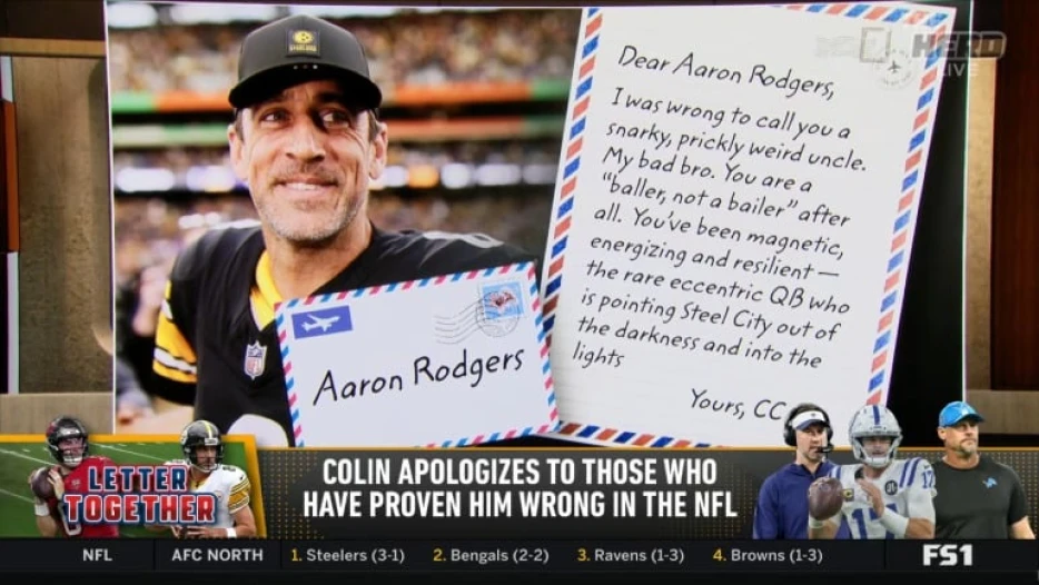 ‘Baller, Not A Bailer:’ Colin Cowherd Apologizes To Aaron Rodgers