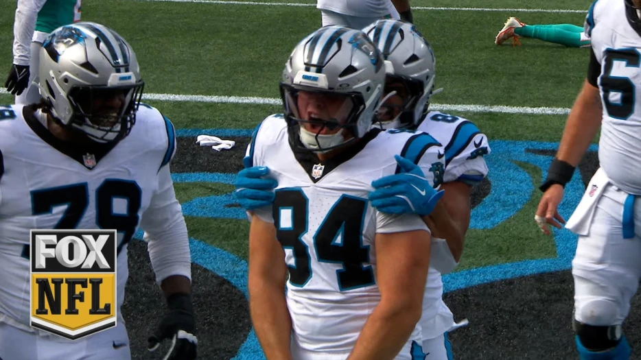 Bryce Young finds Mitchell Evans for four-yard game winning TD, giving Panthers win over Dolphins | NFL Highlights