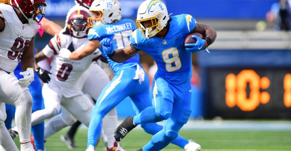Chargers place RB Omarion Hampton on IR with ankle injury