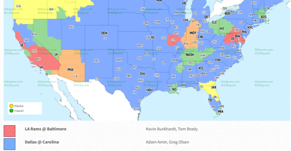 Seahawks vs. Jaguars NFL TV coverage map and FOX commentators