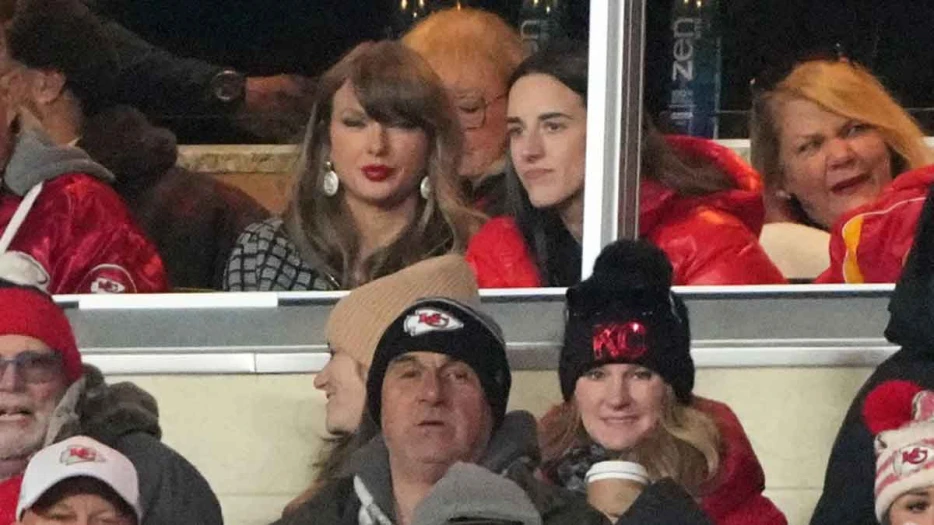 Taylor Swift, Caitlin Clark meet face-to-face during Chiefs-Lions NFL SNF