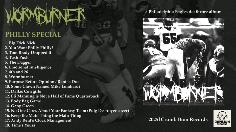 WORMBURNER is the First Philadelphia Eagles Deathcore Album Produced by Artificial Intelligence