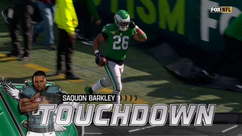 Saquon Barkley rushes for 65-yard TD, giving Eagles early lead over Giants | NFL Highlights