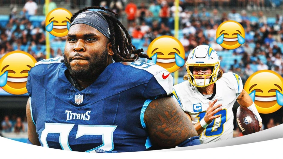 Titans’ T’Vondre Sweat has hilarious description of ‘perfect QB’ Justin Herbert