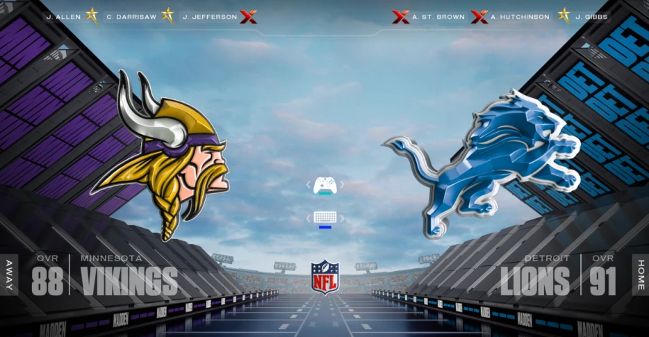 WATCH: Lions vs. Vikings preview, Madden 26 simulation