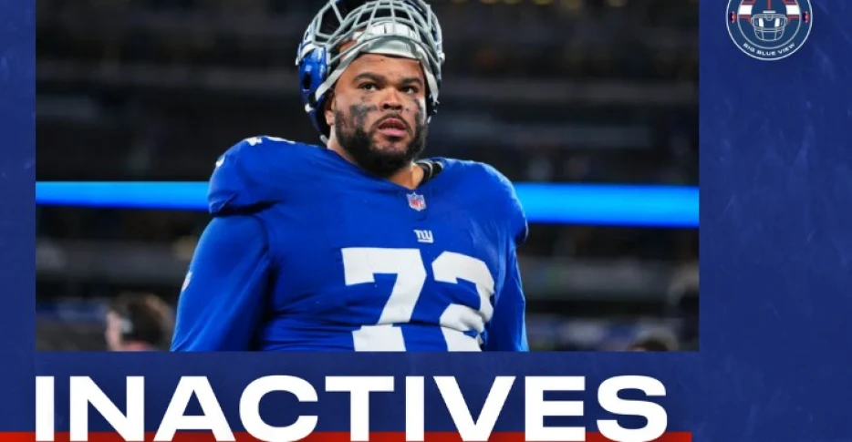 Giants-49ers inactives: 3 starting defensive backs OUT for Giants