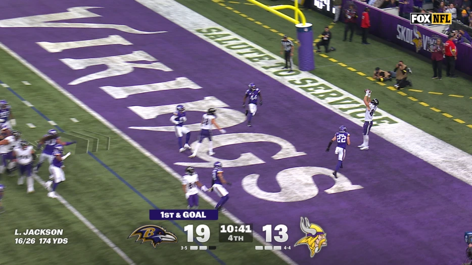 Ravens' Lamar Jackson throws two-yard TD to Mark Andrews, extending lead over Vikings