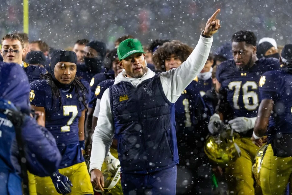 Notre Dame HC Marcus Freeman To Emerge As Giants Candidate?