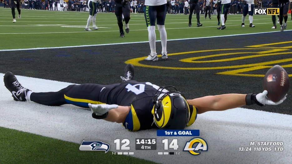 Matthew Stafford finds Colby Parkinson for six-yard TD, extending Rams' lead over Seahawks