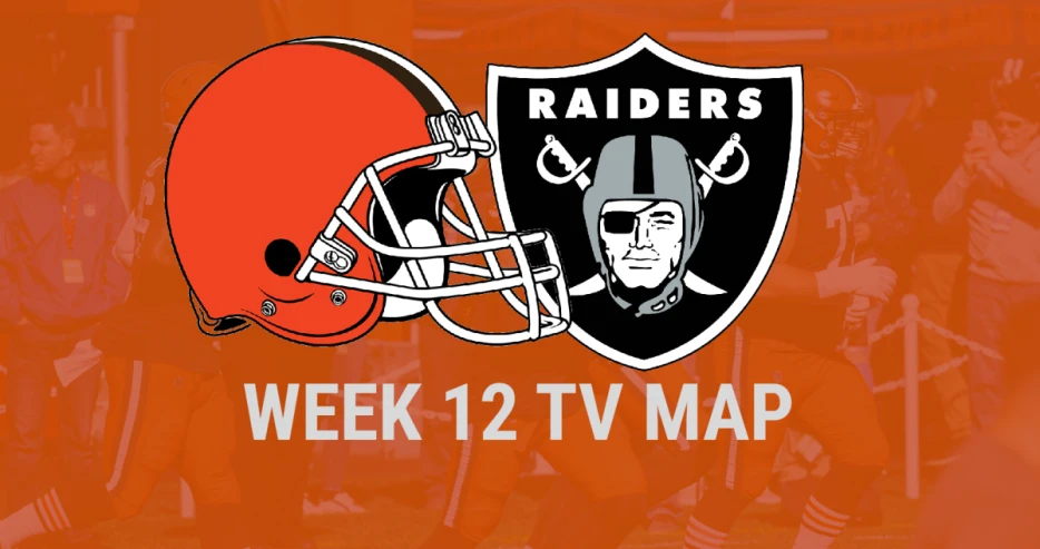 Cleveland Browns vs. Las Vegas Raiders: Week 12 TV Map