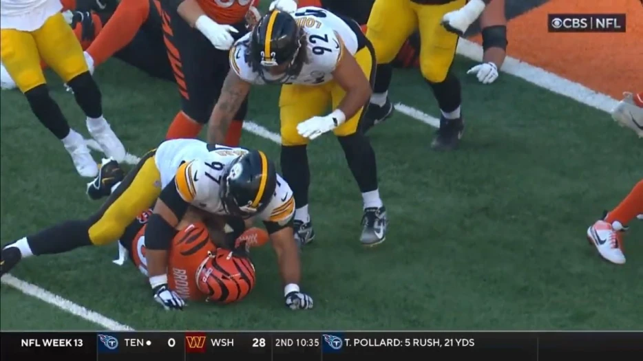 ‘Hardest I’ve Ever Been Hit:’ Chase Brown Shares Story Of How Cam Heyward Left A Literal Impression On Him