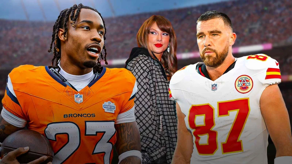 Broncos’ Jahdae Barron seemingly trolls Travis Kelce, Taylor Swift after win