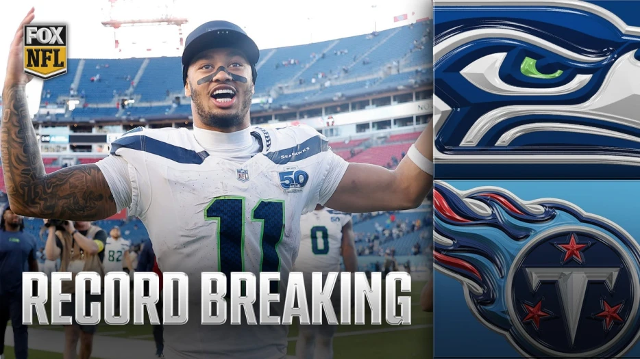 Jaxon Smith Njigba's SHATTERS Seahawks WR RECORD in Seattle's win over Titans.