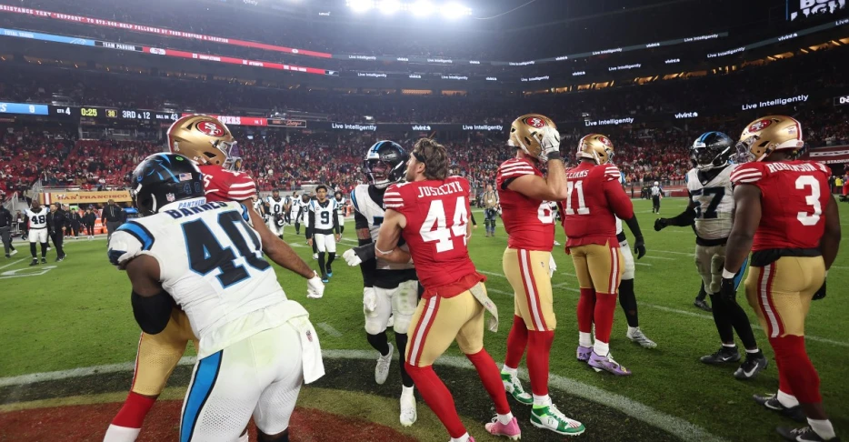 Jauan Jennings gets into postgame scuffle with Tre’von Moehrig after a low blow