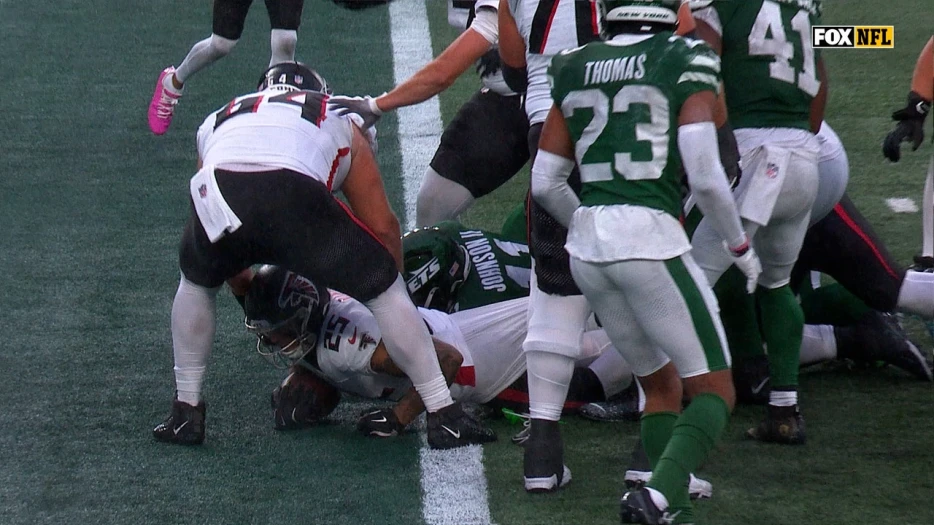 Falcons' Tyler Allgeier punches it in for a one-yard touchdown vs. Jets | NFL Highlights