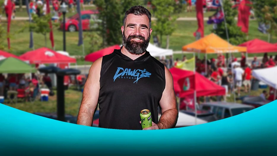 Shirtless Jason Kelce named ‘Belly Bucking Champion’ at Eagles tailgate