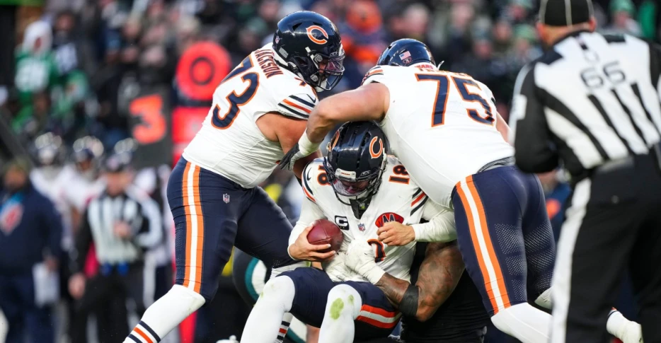Caleb Williams, Bears OL analysis: Sacks allowed vs. Eagles, NFL Week 13