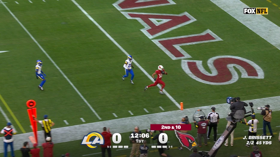 Cardinals’ Jacoby Brissett throws 19-yard TD to Michael Wilson, taking lead over Rams | NFL Highlights