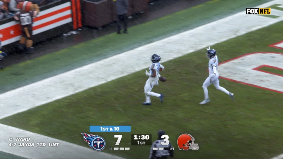Tony Pollard rushes 65 yards for touchdown, extending Titans’ lead over Browns | NFL Highlights