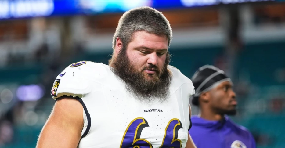 Ravens OL Ben Cleveland suspended 3 games