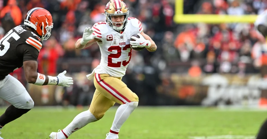 Christian McCaffrey back on the injury report, questionable for Sunday