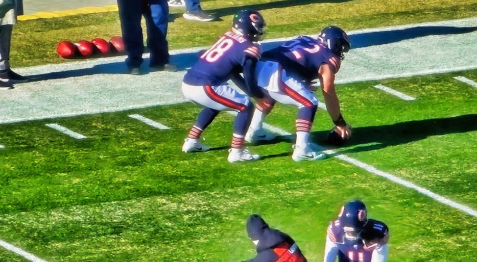 Bears Trainer Was Spotted Kicking Backup Quarterback Case Keenum in the Nuts Pre-Game [PHOTOS]