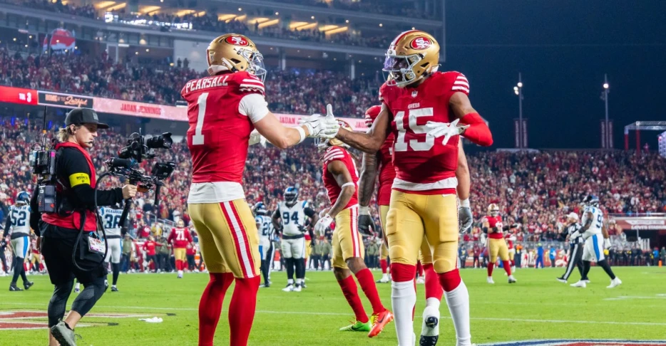 Brock Purdy, Ricky Pearsall, Jauan Jennings, and the passing game thrive in Week 15