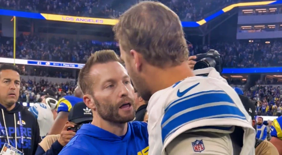 NFL Fans Are Talking About Jared Goff and Sean McVay’s Interesting Postgame Handshake [VIDEO]