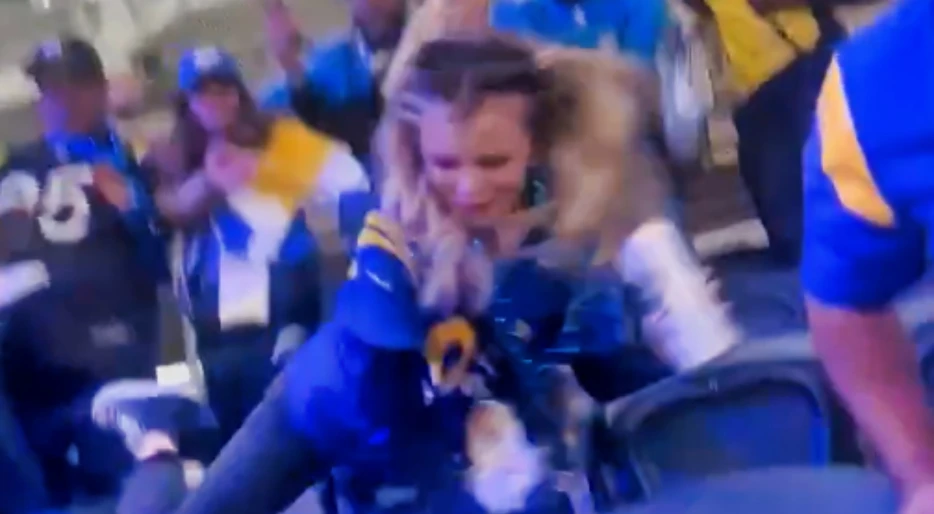 This Female Los Angeles Rams Fan Is Going To Be Sore In The Morning [VIDEO]