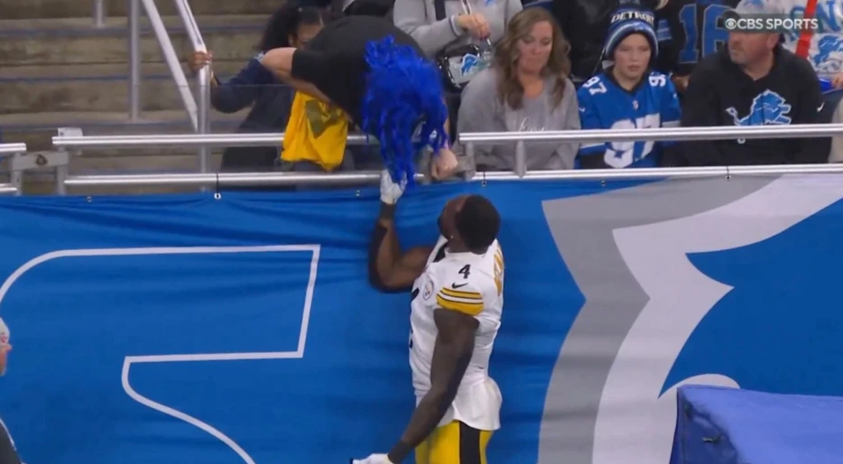 DK Metcalf Crashes Out And Punches A Lions Fan In The Stands During Game [VIDEO]