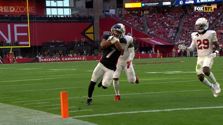 Kirk Cousins connects with Bijan Robinson for 13-yard TD, trimming Falcons' deficit vs. Cardinals | NFL Highlights