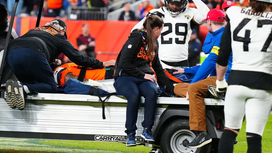 Broncos’ Pat Bryant carted off after scary hit vs. Jaguars