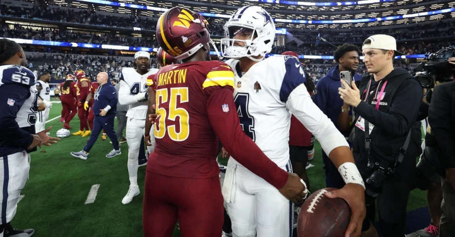 Cowboys are pretty big favorites over the Commanders in Week 17