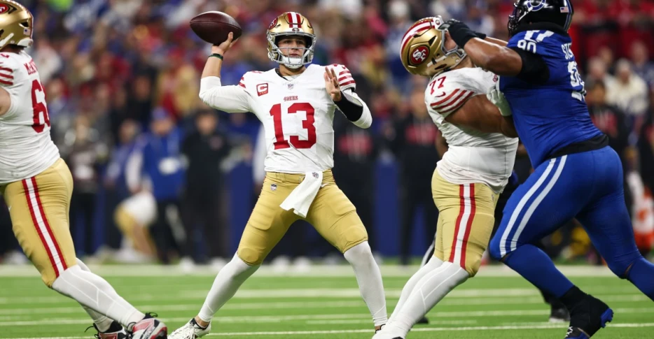 Brock Purdy’s 5 touchdowns lead the 49ers to a blowout win over the Colts