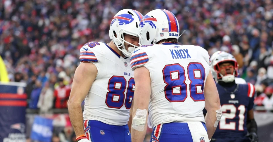Buffalo Bills TEs Dalton Kincaid, Dawson Knox questionable for Week 17