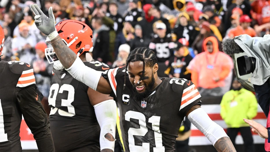 Browns star Denzel Ward’s savage mic drop after sealing Steelers game on goal line