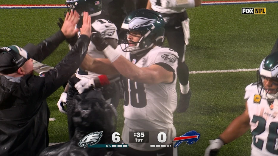 Eagles' Jalen Hurts finds Dallas Goedert for a one-yard touchdown vs. Bills | NFL Highlights