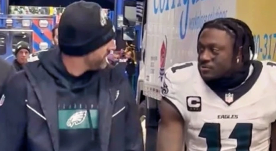 AJ Brown Looked Like He Wanted To Punch Nick Sirianni In The Face As Eagles HC Trash-Talked On His Way To Locker Room [VIDEO]