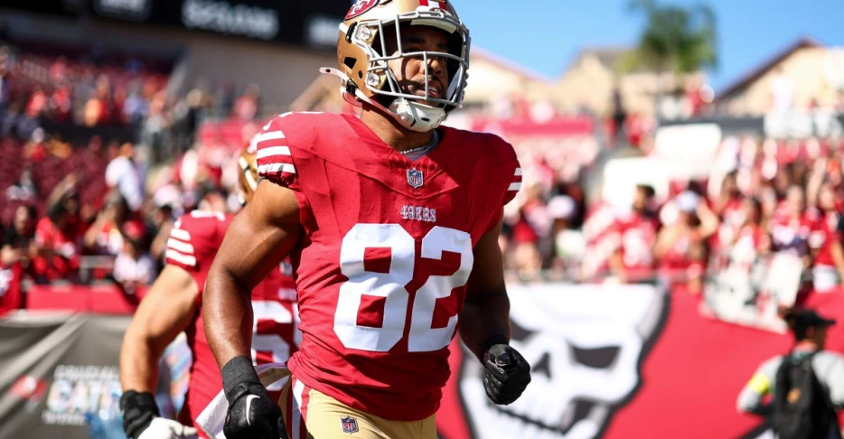 49ers elevate a tight end from the practice squad with George Kittle questionable