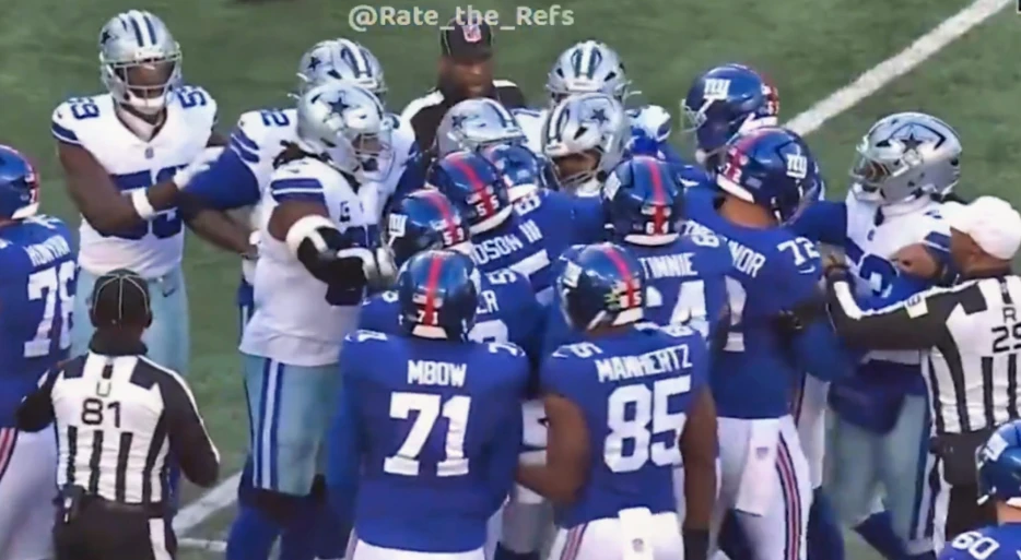 Massive Brawl Breaks Out Between Cowboys &amp; Giants, At Least One Player Ejected [VIDEO]