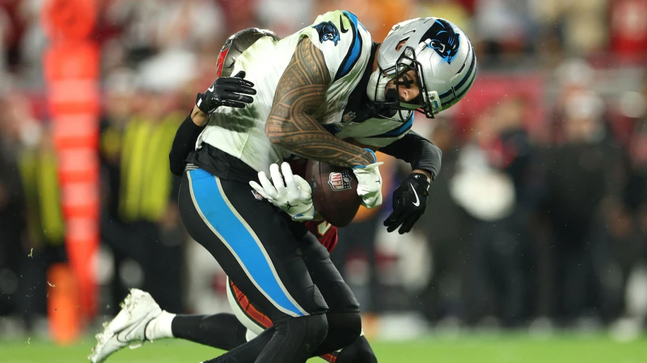 Panthers’ Tetairoa McMillan’s blunt reaction to controversial OPI call vs. Buccaneers