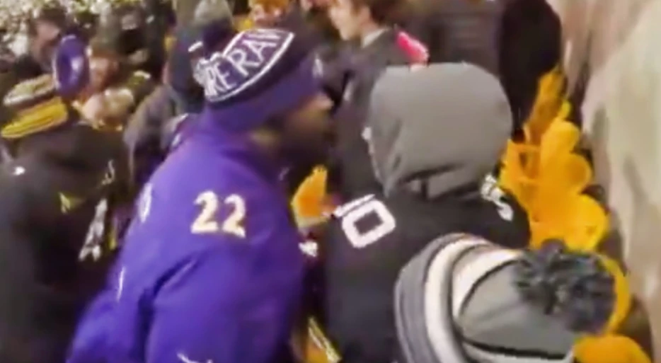 Adult Ravens Fan Fights Young Steelers Fan During Chaotic Scene In The Stands [VIDEO]