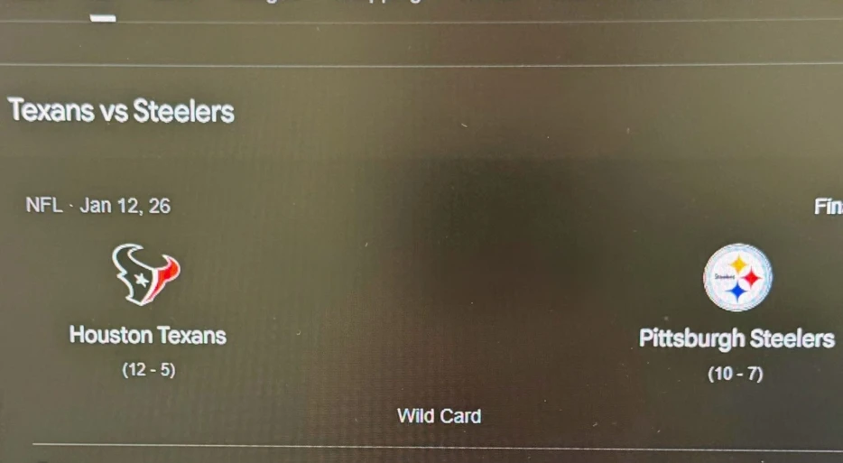 Google’s Insane Glitch Crowns Steelers-Texans Wild Card Winner Before Kickoff—Time-Travel Bug or Epic Fail?! [PHOTO]