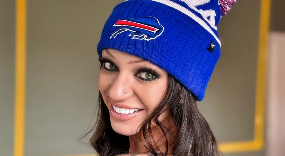 Social Media Explodes After Adult Star Posted Jaw-Dropping AI-Version of Herself in Buffalo Bills Uniform [PHOTO]