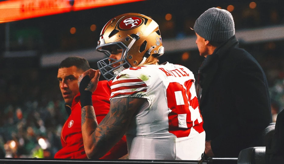 49ers Star TE George Kittle Carted Off With Achilles Injury vs. Eagles