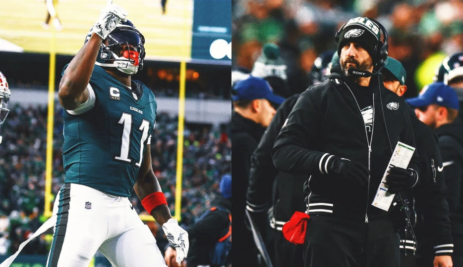 A.J. Brown, Nick Sirianni Have Heated Moment During 49ers-Eagles
