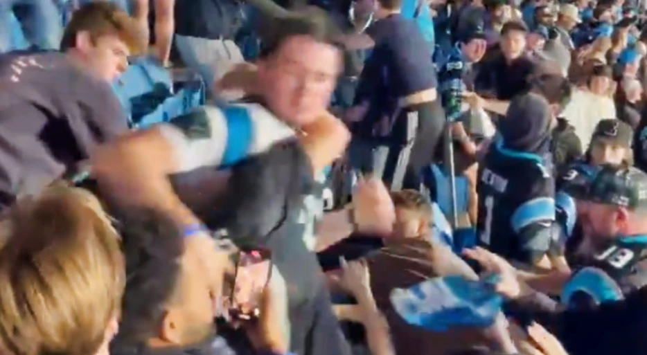 Massive Brawl Broke Out In The Stands With Punches Flying During Panthers-Rams Playoff Game [VIDEO]