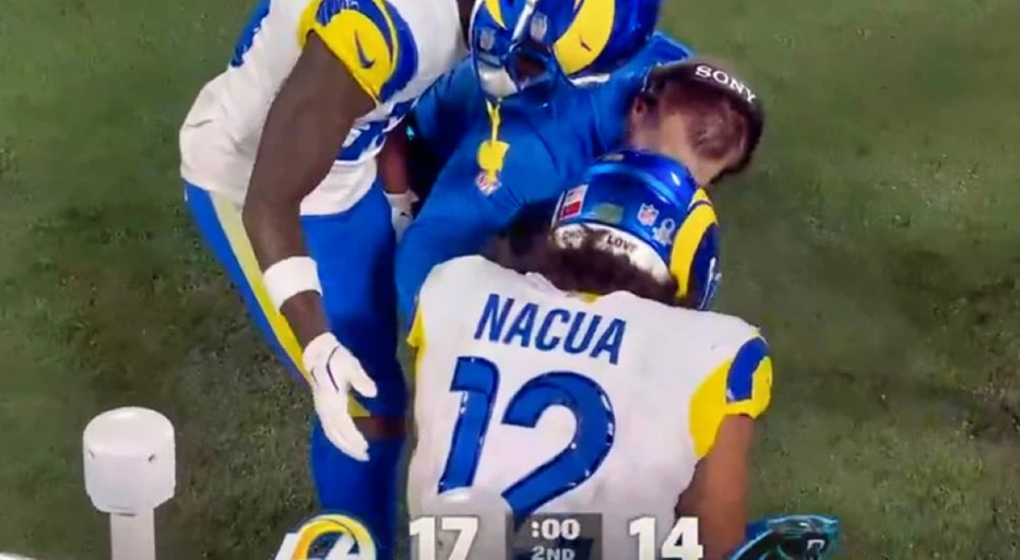 Puka Nacua Appeared To Be Crying His Eyes Out On The Sideline After Major F**k Up vs. Panthers [VIDEO]