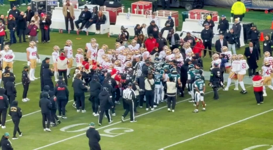 Wild Brawl Broke Out Before 49ers-Eagles Playoff Game, And Big Dom Was Right In The Middle Of It [VIDEO]