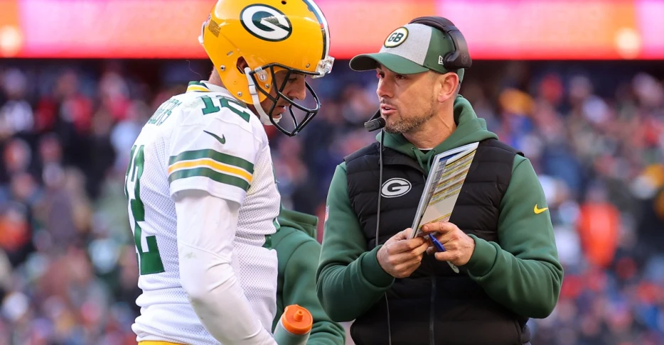 Aaron Rodgers talks Matt LaFleur hot seat after playoff loss